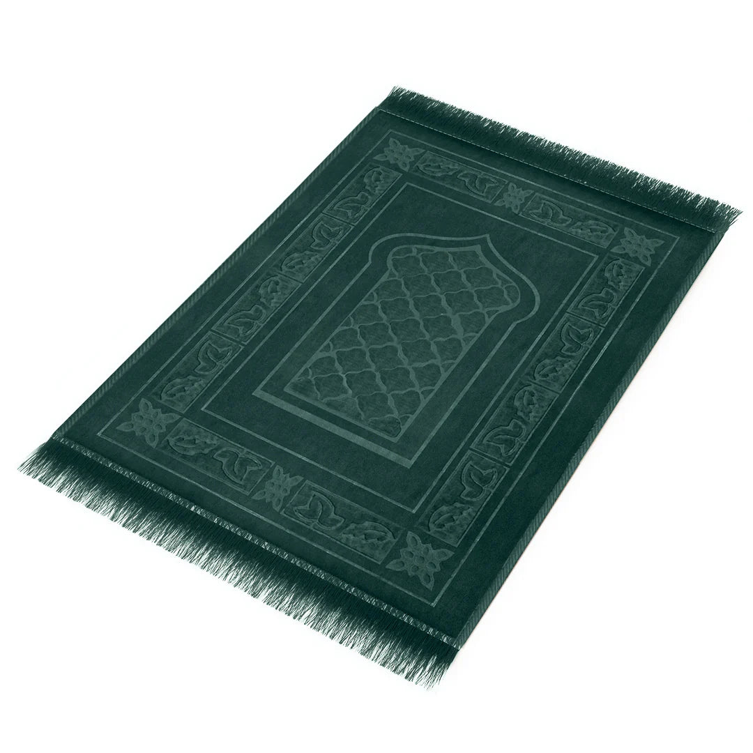 Val-vet Foam Print Embossed Jai namaz / Janamaz / Prayer Rug / Prayer Mat Comficushion
