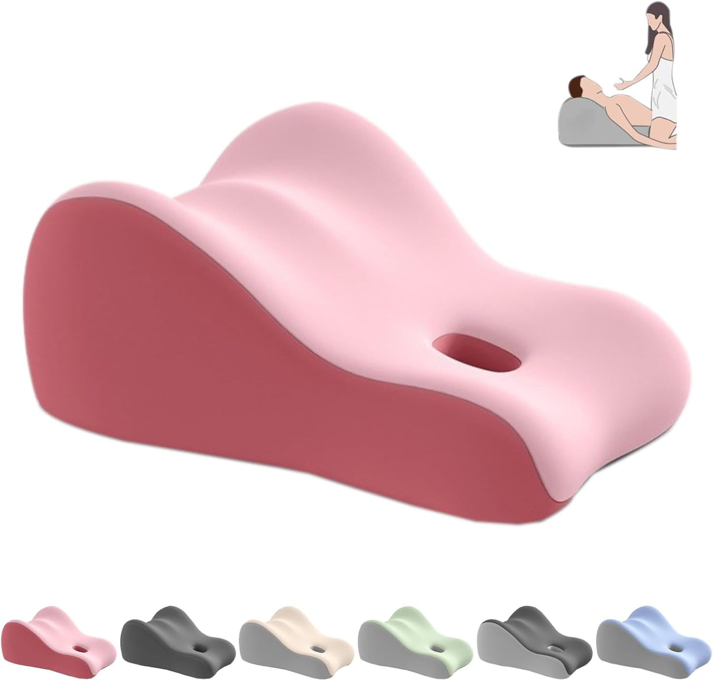 Butt Cushion for Couples, Butt Cushion Pillow for Couples Pregnancy, Orthopedic Hip, Back Pain Relief, Bed/Sofa Use, Washable Cover (Pink)