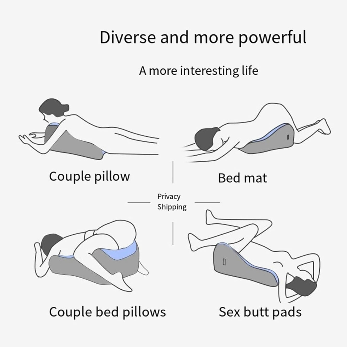 Couples Butt Cushion – Orthopedic Hip & Back Pain Relief Pillow for Bed & Sofa