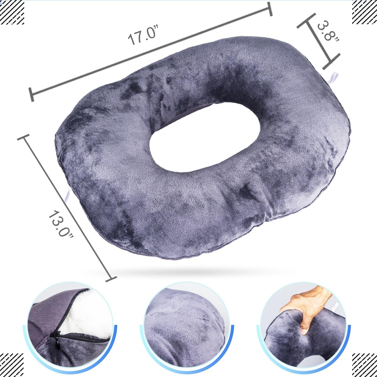 Tailbone Pain Relief Cushion – Soft Anti-Decubitus Pad for Bed Sores, Hemorrhoids, Prostate & Post-Surgery Comfort | Breathable Cushion for Office Chair, Car, Travel & Home