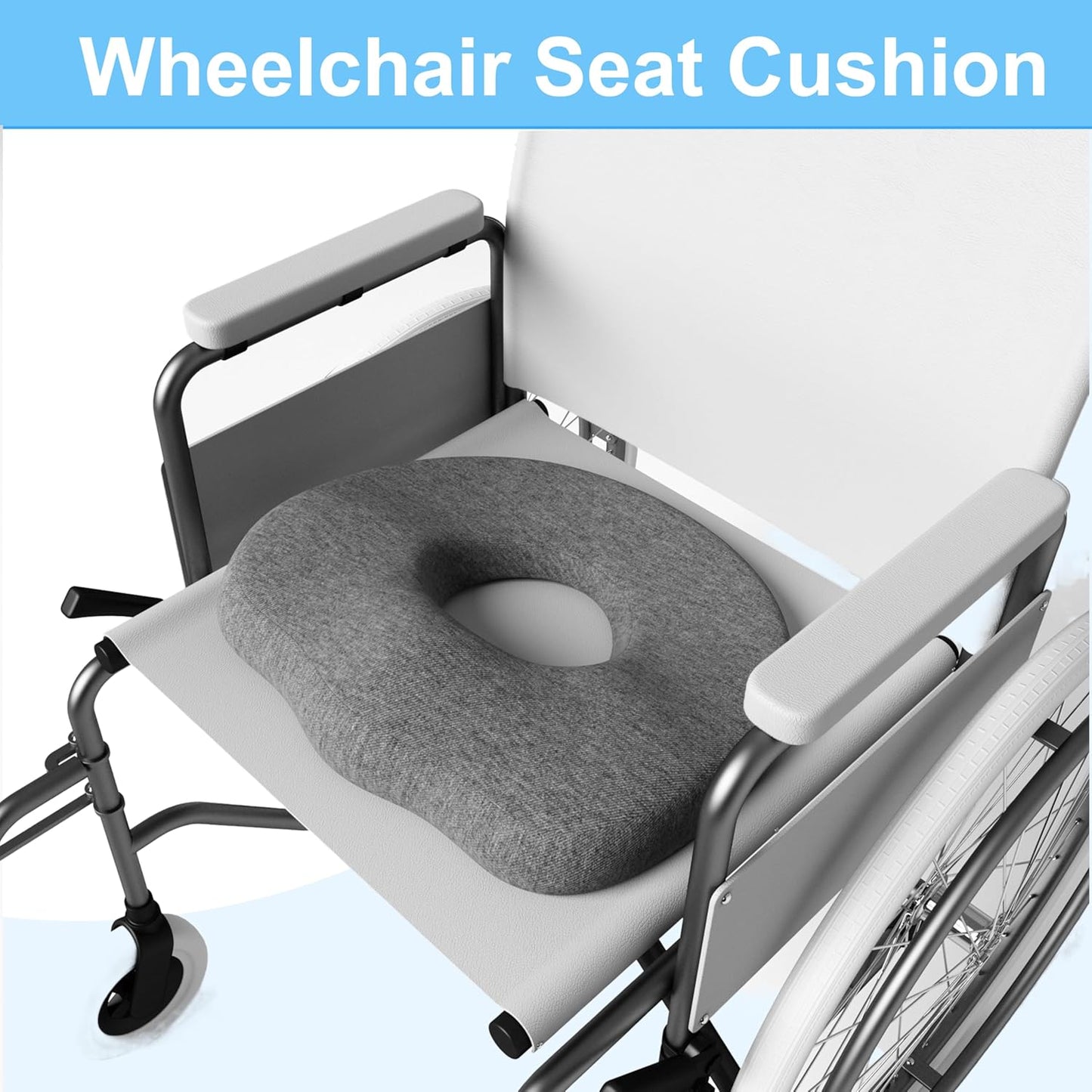 Bed Sore Cushion for Butt – Donut Pillow with O-Shaped Tailbone Relief, Pressure Relief for Sitting & Sleeping, Buttocks Comfort Pillow