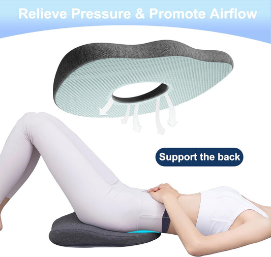 Bed Sore Cushion for Butt – Donut Pillow with O-Shaped Tailbone Relief, Pressure Relief for Sitting & Sleeping, Buttocks Comfort Pillow