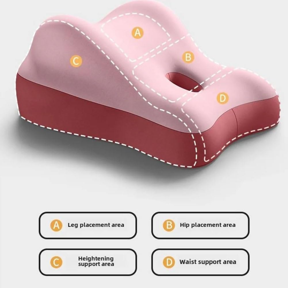 Butt Cushion for Couples, Butt Cushion Pillow for Couples Pregnancy, Orthopedic Hip, Back Pain Relief, Bed/Sofa Use, Washable Cover (Pink)
