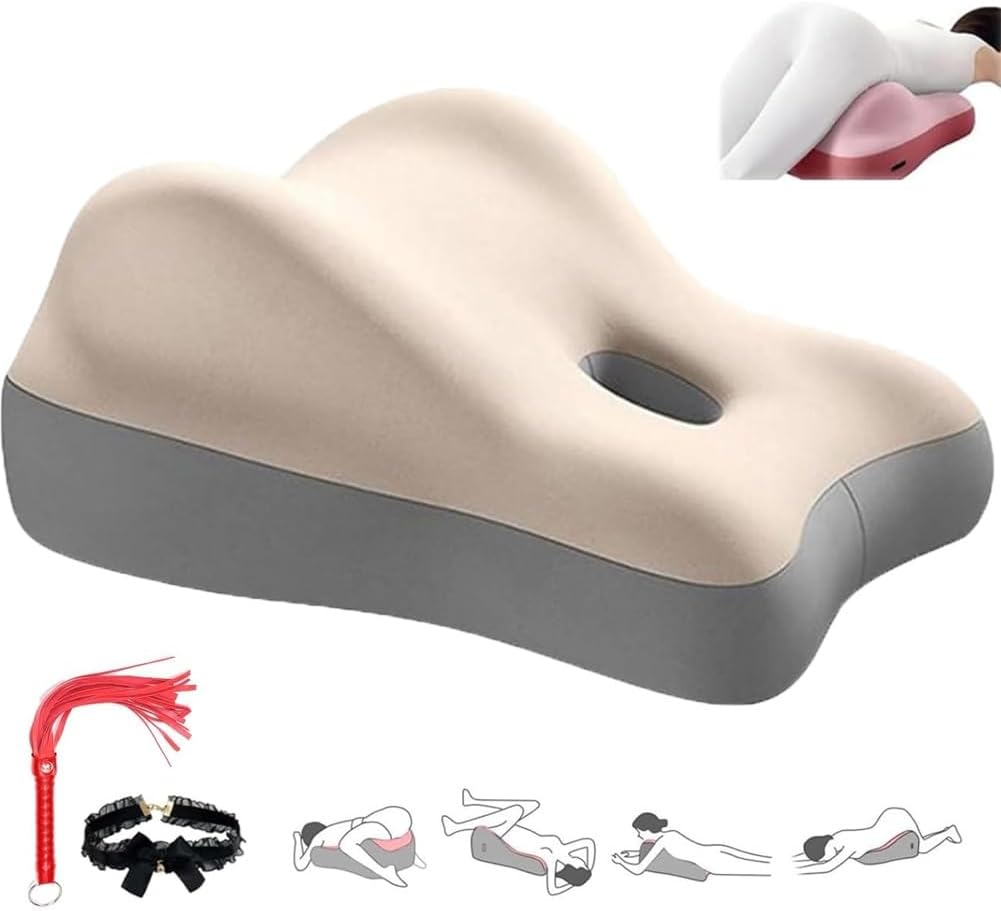 Butt Cushion for Couples, Butt Cushion Pillow for Couples Pregnancy, Orthopedic Hip, Back Pain Relief, Bed/Sofa Use, Washable Cover (Pink)