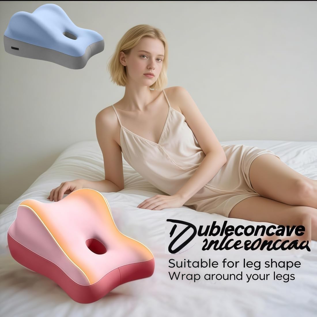 Butt Cushion for Couples, Butt Cushion Pillow for Couples Pregnancy, Orthopedic Hip, Back Pain Relief, Bed/Sofa Use, Washable Cover (Pink)