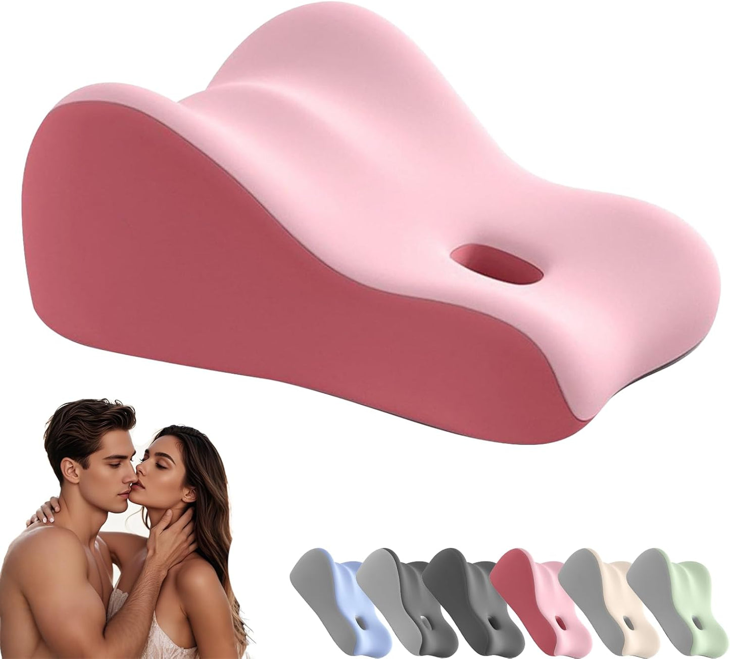 Butt Cushion for Couples, Butt Cushion Pillow for Couples Pregnancy, Orthopedic Hip, Back Pain Relief, Bed/Sofa Use, Washable Cover (Pink)
