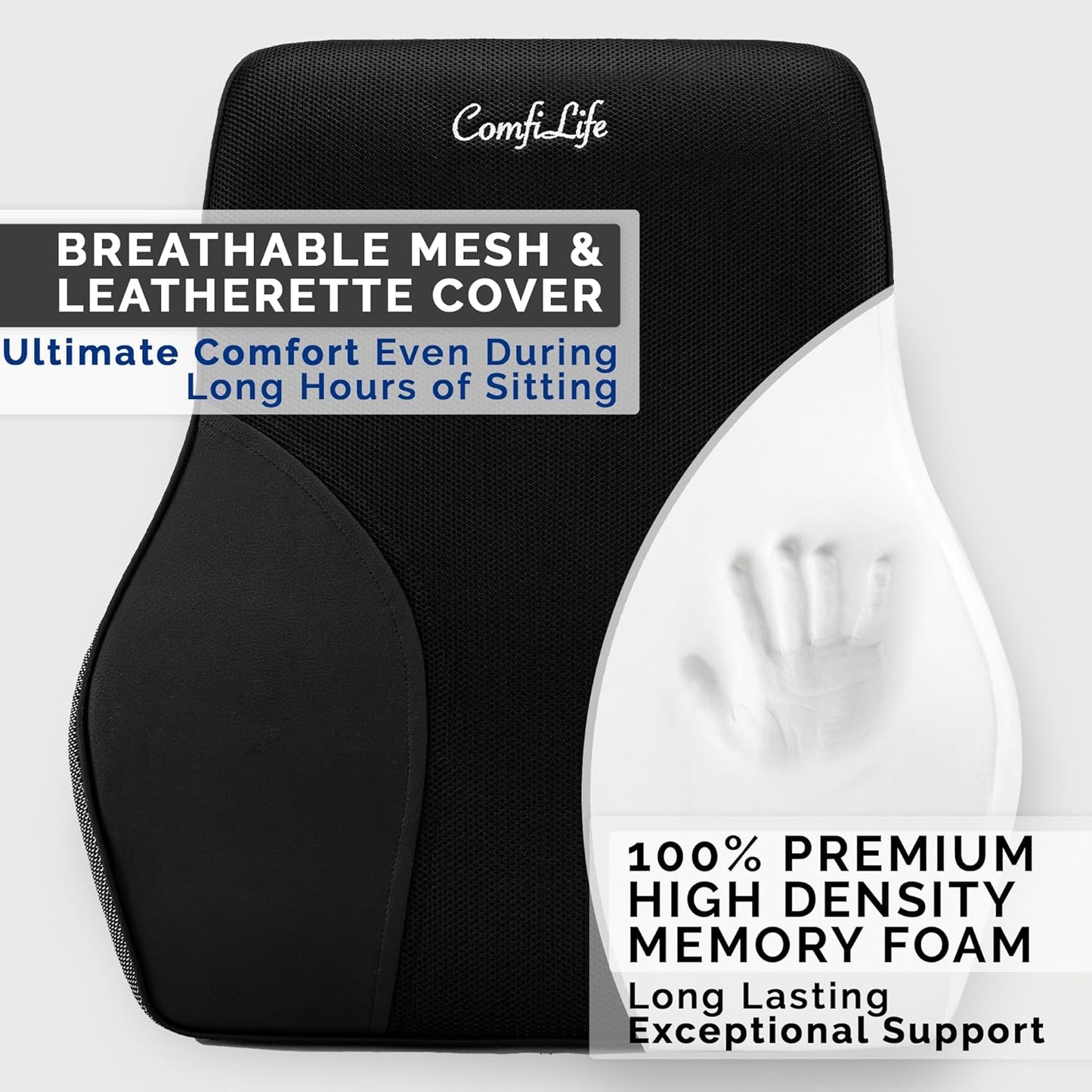 Office Chair Back Cushion – Ergonomic Lumbar Support Pillow for Back Pain Relief, Posture Correction & Long Sitting Comfort