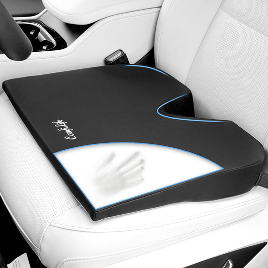 Memory Foam Car Seat Cushion – Ergonomic Support for Driving Comfort, Sciatica & Tailbone Pain Relief