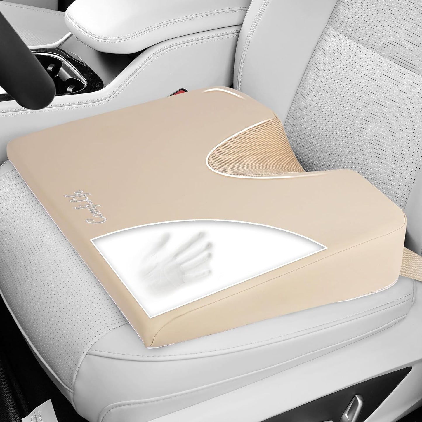 Memory Foam Car Seat Cushion – Ergonomic Support for Driving Comfort, Sciatica & Tailbone Pain Relief