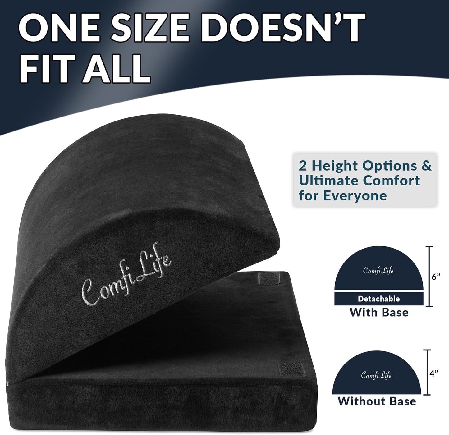 Foot Rest for Under Desk at Work,Office Desk Accessories with Soft Foam and Washable Removable Cover, Foot Stool for Office, Car, Home to Foot Support and Relax Ankles, Black