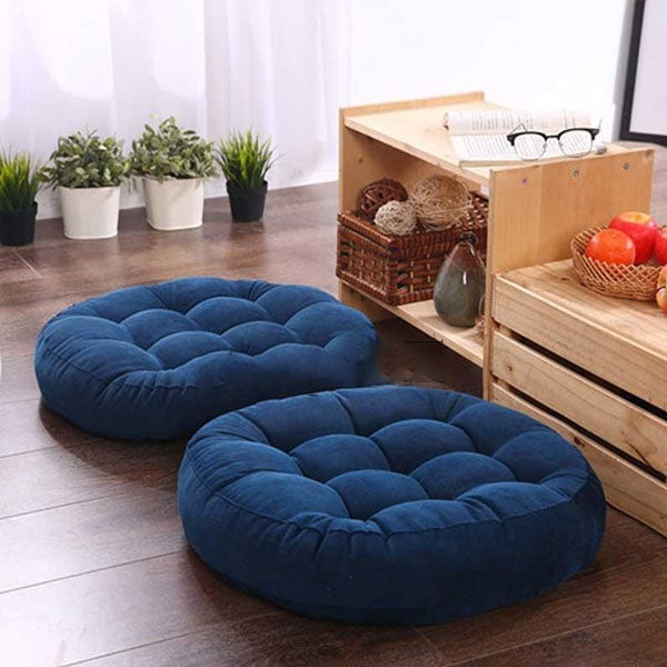 Premium Round Shape Velvet Floor Cushions