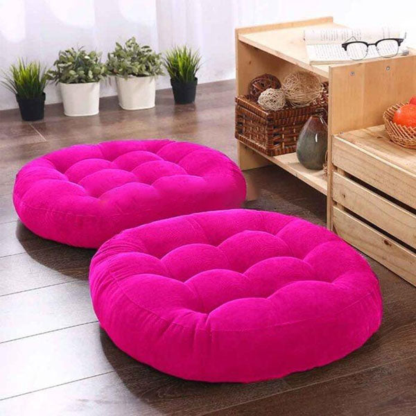 Premium Round Shape Velvet Floor Cushions