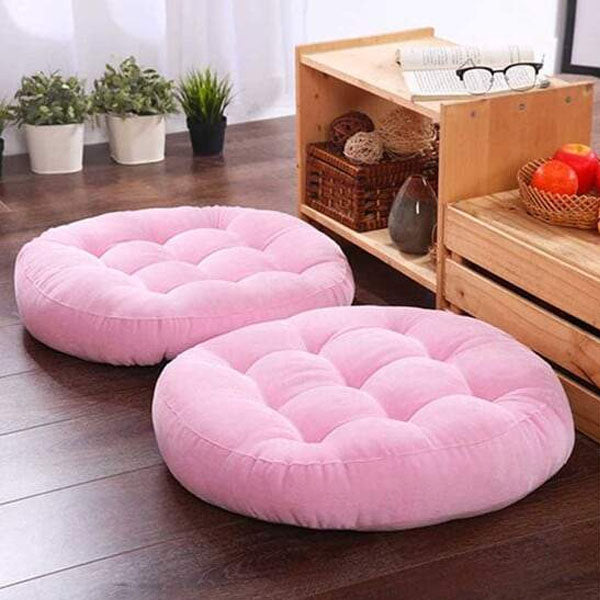 Premium Round Shape Velvet Floor Cushions
