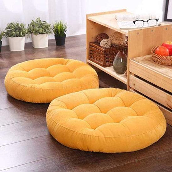 Premium Round Shape Velvet Floor Cushions