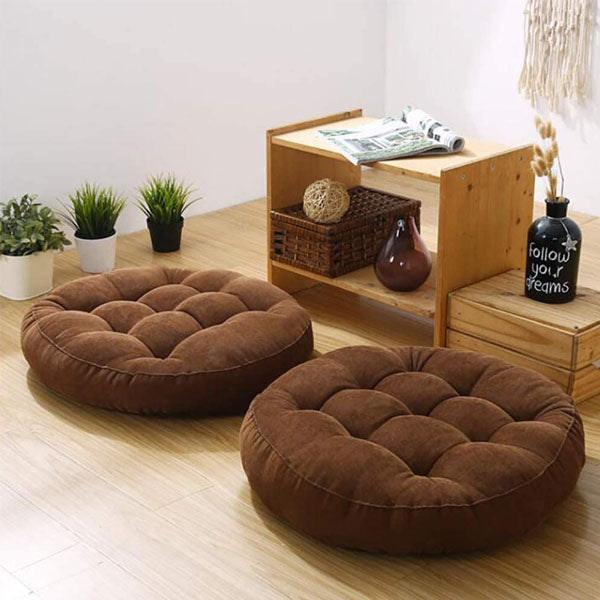 Premium Round Shape Velvet Floor Cushions